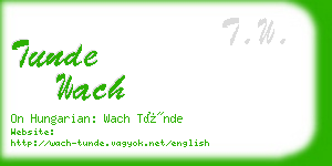 tunde wach business card